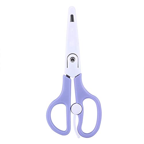 Baby Food Scissors,Baby Food Scissors,Portable Stainless Steel Scissor Children Safety Food Cutter with Cover for Baby Infant Complementary Food(Purple)