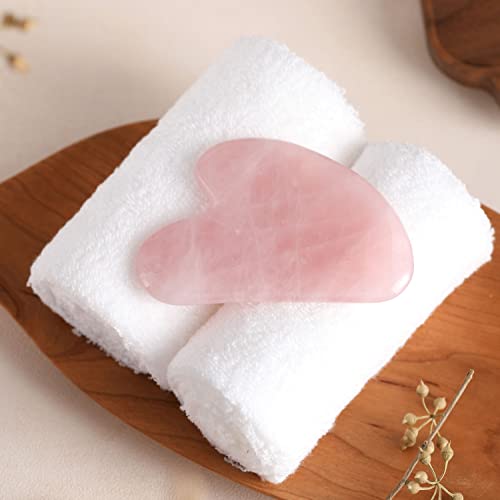 GUASHAPE Gua Sha Facial Tools, Face Stone, Natural Rose Quartz Gua Sha Stone, Guasha Tool for Face Sculpting, Shaping, Reduce Puffiness, Tension Relief, Gua Sha Massage Tool for Face, Eyes and Body