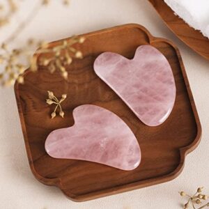 GUASHAPE Gua Sha Facial Tools, Face Stone, Natural Rose Quartz Gua Sha Stone, Guasha Tool for Face Sculpting, Shaping, Reduce Puffiness, Tension Relief, Gua Sha Massage Tool for Face, Eyes and Body