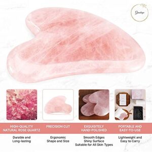 GUASHAPE Gua Sha Facial Tools, Face Stone, Natural Rose Quartz Gua Sha Stone, Guasha Tool for Face Sculpting, Shaping, Reduce Puffiness, Tension Relief, Gua Sha Massage Tool for Face, Eyes and Body