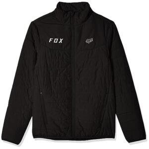 fox racing men's standard howell puffy jacket, black, xlarge