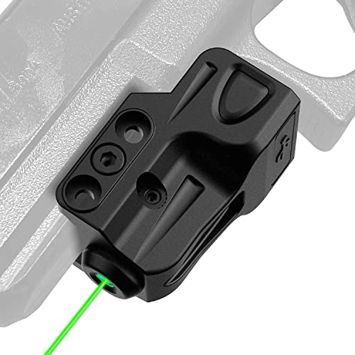 Gmconn Mini Tactical Green Laser Sights Ultra Low Profile Green Dot Laser Gun Sight for Pistols, Fit Picatinny Rail, USB Rechargeable, Lightweight (Green Laser