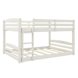 dhp phoenix full-over-full floor bunk bed, white
