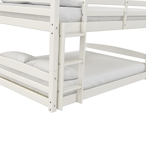 DHP Phoenix Full-Over-Full Floor Bunk Bed, White