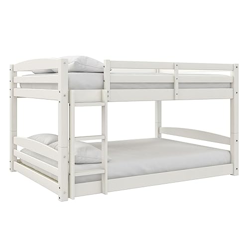 DHP Phoenix Full-Over-Full Floor Bunk Bed, White