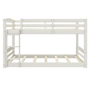 DHP Phoenix Full-Over-Full Floor Bunk Bed, White