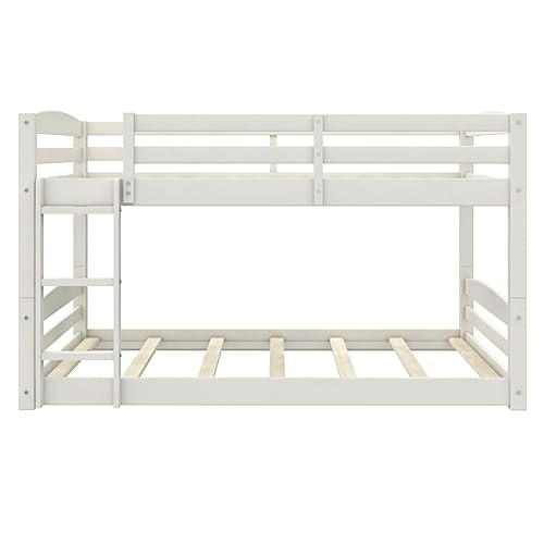 DHP Phoenix Full-Over-Full Floor Bunk Bed, White