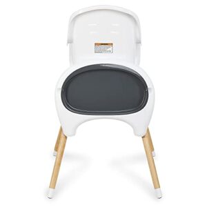 Dream on Me Lulu 2-in-1 Convertible Highchair in Black | Compact High Chair | Lightweight | Portable