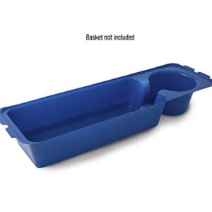 Heavy Duty Clear Plastic Insert/Tray/Cup Holder for Walker Basket (Blue)