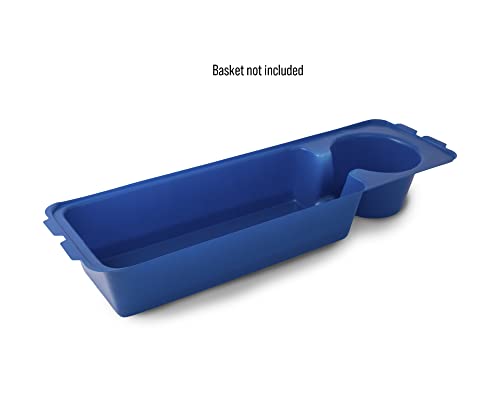 Heavy Duty Clear Plastic Insert/Tray/Cup Holder for Walker Basket (Blue)