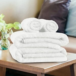 Tens Towels 8 Piece Towels Set, 2 Extra Large Bath Towels, 2 Hand Towels, 4 Washcloths, 100% Cotton, Lighter Weight, Quicker to Dry, Super Absorbent, Perfect Bathroom Towels Set (White)