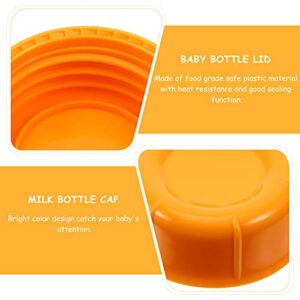 Kisangel 10Pcs Bottle Cap Travel Replacement Caps Leak Proof Lids for Glass Milk Bottle Breastmilk Bottles