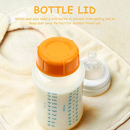 Kisangel 10Pcs Bottle Cap Travel Replacement Caps Leak Proof Lids for Glass Milk Bottle Breastmilk Bottles