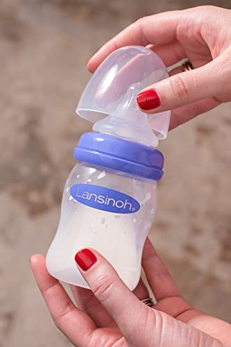 Lansinoh Momma Breastmilk Feeding Bottle with NaturalWave Slow Flow Nipple, 5 Ounces (Pack of 2)