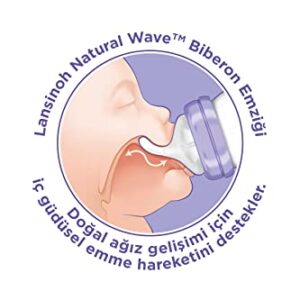 Lansinoh Momma Breastmilk Feeding Bottle with NaturalWave Slow Flow Nipple, 5 Ounces (Pack of 2)