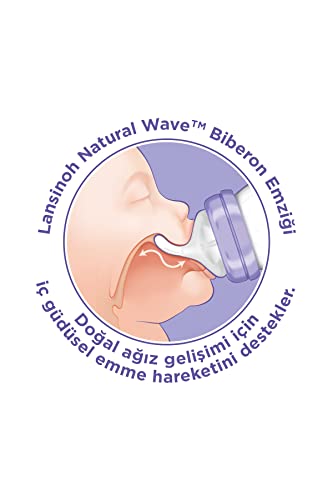 Lansinoh Momma Breastmilk Feeding Bottle with NaturalWave Slow Flow Nipple, 5 Ounces (Pack of 2)