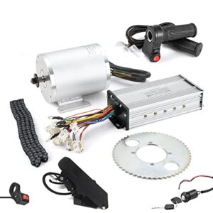 electric motor 1600w 48v go kart electric motor kit with throttle 33a speed controller bldc atv kits scooter motorcycle engine ebike conversion kit chain t8f