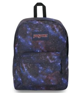 jansport superbreak one backpacks - durable, lightweight bookbag with 1 main compartment, front utility pocket with built-in organizer - premium backpack, night sky