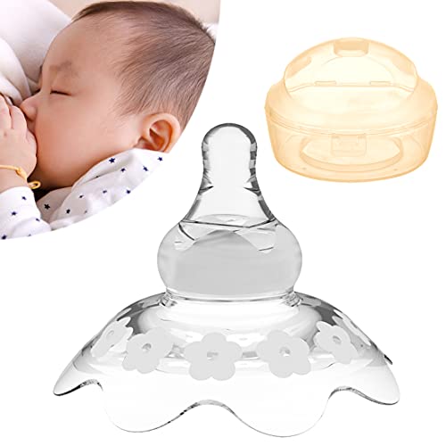 Nipple Shields for Nursing Newborn, Upgraded 25mm Nippleshield for Breastfeeding Nursing Mothers with Inverted & Sore Nipple with Carrying Case