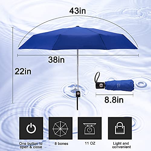 NOOFORMER Travel Mini Automatic Umbrella Auto Open/Close Small Compact Lightweight Portable Folding Windproof Rain Umbrellas for Women Men Kids