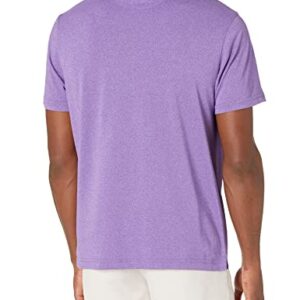 Amazon Essentials Men's Slim-Fit Quick-Dry Golf Polo Shirt, Purple Heather, Large