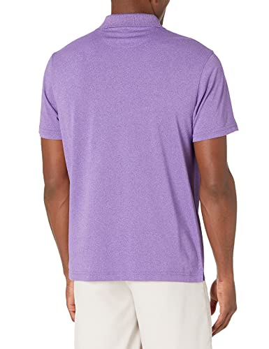Amazon Essentials Men's Slim-Fit Quick-Dry Golf Polo Shirt, Purple Heather, Large