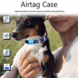 Lopnord for Airtag Dog Collar Holder, 2 Packs Dog Airtag Collar Holder Compatible with Apple Air Tag GPS, Waterproof Silicone Case Airtag Protective Cover for Pet Dog Cat Collar Backpack