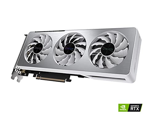 GIGABYTE GeForce RTX 3060 Vision OC 12G (REV2.0) Graphics Card, 3X WINDFORCE Fans, 12GB 192-bit GDDR6, GV-N3060VISION OC-12GD Video Card