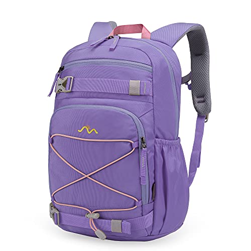 MOUNTAINTOP Kids Backpack for Boys Girls Elementary Kindergarten Bag Lightweight Children Daypack Purple