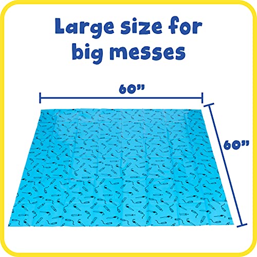 READY 2 LEARN Messy Mat - Splat Mat for Kids - Protect Tables and Floors - Waterproof - Reusable and Lightweight - 60”L x 60”W