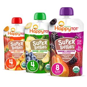 happy tot organics super bellies variety pack, 4 ounce(pack of 16)