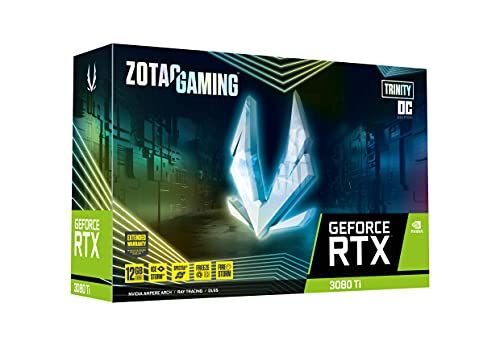 ZOTAC Gaming GeForce RTX™ 3080 Ti Trinity OC 12GB GDDR6X 384-bit 19 Gbps PCIE 4.0 Graphics Card, IceStorm 2.0 Advanced Cooling, Spectra 2.0 RGB Lighting, ZT-A30810J-10P