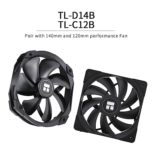 Thermalright Frost Spirit 140 BLACK V3 CPU Air Cooler, Dual Tower 4x8mm Heat Pipes, D14B and C12B PWM Fan, Aluminium Heatsink Cover, AGHP Technology, for AMD AM4/AM5/Intel LGA 1150/1151/1200/2011/2066