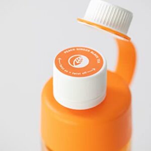 Tea of a Kind TOAK Reusable Water Bottle Starter Kit - Includes 3 Caps to Mix With Your Water, Portable Flavor Caps (Orange Bottle)