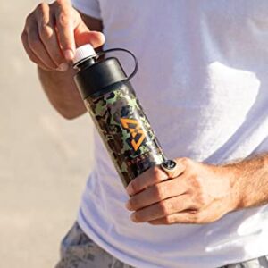 TOAK Reusable Water Bottle Starter Kit - Includes 3 Caps to Mix With Your Water, Portable Tea of a Kind Flavor Caps (Beast Mode Bottle)