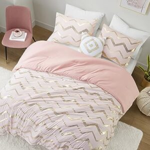 Codi Twin Comforter Set for Teen Girls, Cute Pink/Rose Gold Bedding Set for Girl Twin Size Bed, 3 Piece (1 Matching Sham + 1 Decorative Pillow)