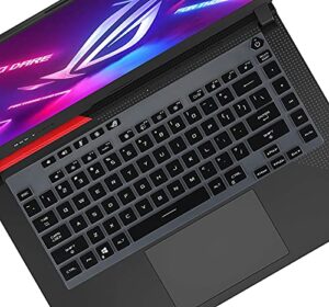 keyboard cover skin for 2021 new asus rog strix g15 gaming laptop g513qr g513qr-es96, 15.6" asus rog strix g15 g513 g533 g533zx-xs96/as94 keyboard skin[not fit for 2020 asus rog strix g15]-black