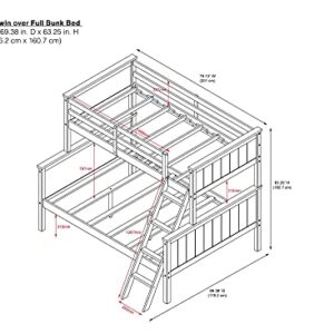 DHP Maxton Twin Over Full Bunk Bed, White