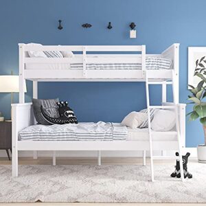 dhp maxton twin over full bunk bed, white