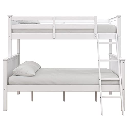 DHP Maxton Twin Over Full Bunk Bed, White