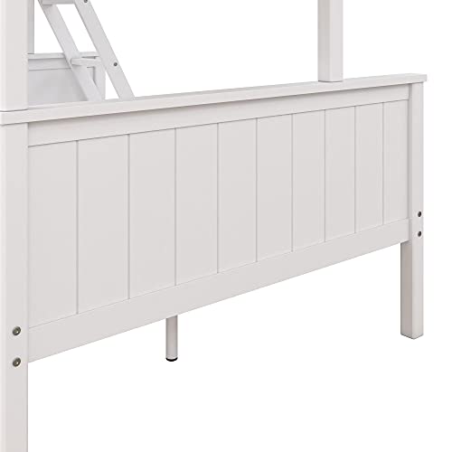 DHP Maxton Twin Over Full Bunk Bed, White