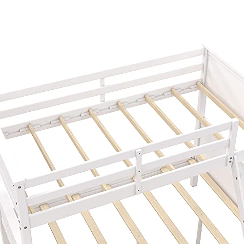 DHP Maxton Twin Over Full Bunk Bed, White