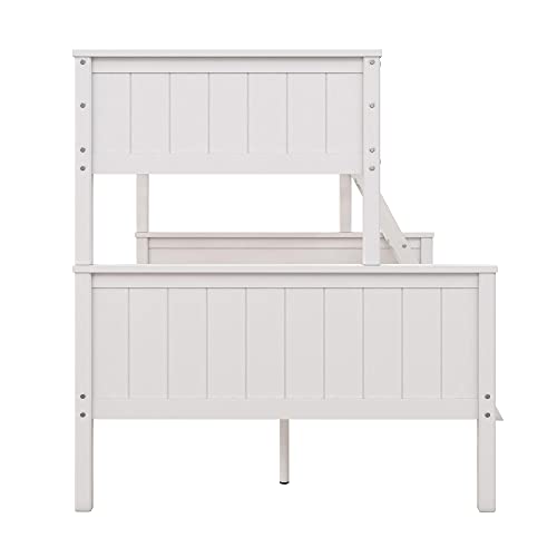 DHP Maxton Twin Over Full Bunk Bed, White