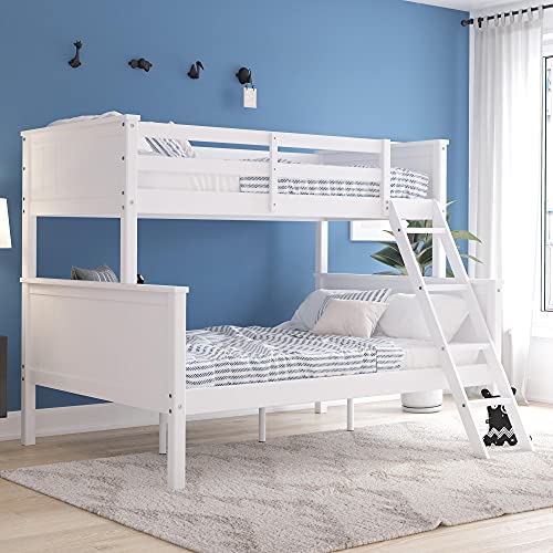 DHP Maxton Twin Over Full Bunk Bed, White