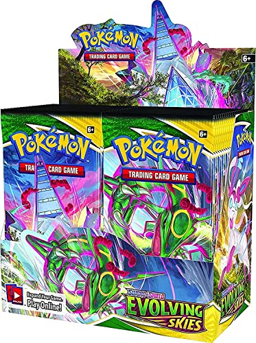 Pokémon TCG: Sword & Shield Evolving Skies Booster Box, Size: 4. Booster Display