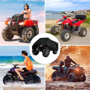 ATV Cover Waterproof, Heavy Duty Black Protects 4 Wheeler 88 x 39 x 42 inch from Snow Rain Dust and Sun