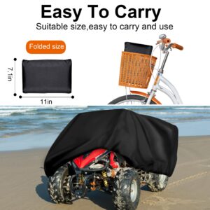 ATV Cover Waterproof, Heavy Duty Black Protects 4 Wheeler 88 x 39 x 42 inch from Snow Rain Dust and Sun