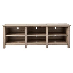 ROCKPOINT 70inch TV Stand Storage Media Console Entertainment Center,Driftwood