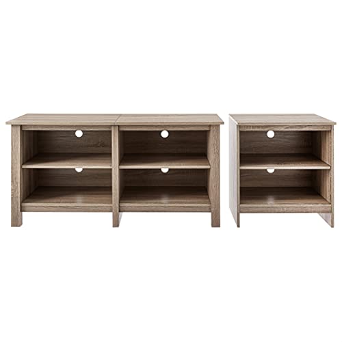 ROCKPOINT 70inch TV Stand Storage Media Console Entertainment Center,Driftwood