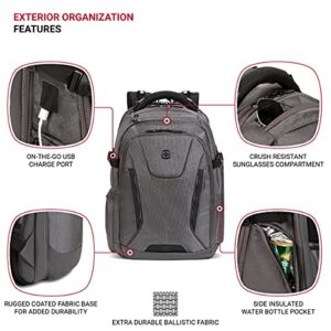 SwissGear ScanSmart Laptop Bag, Grey Ballistic, Fits 15-Inch Notebook